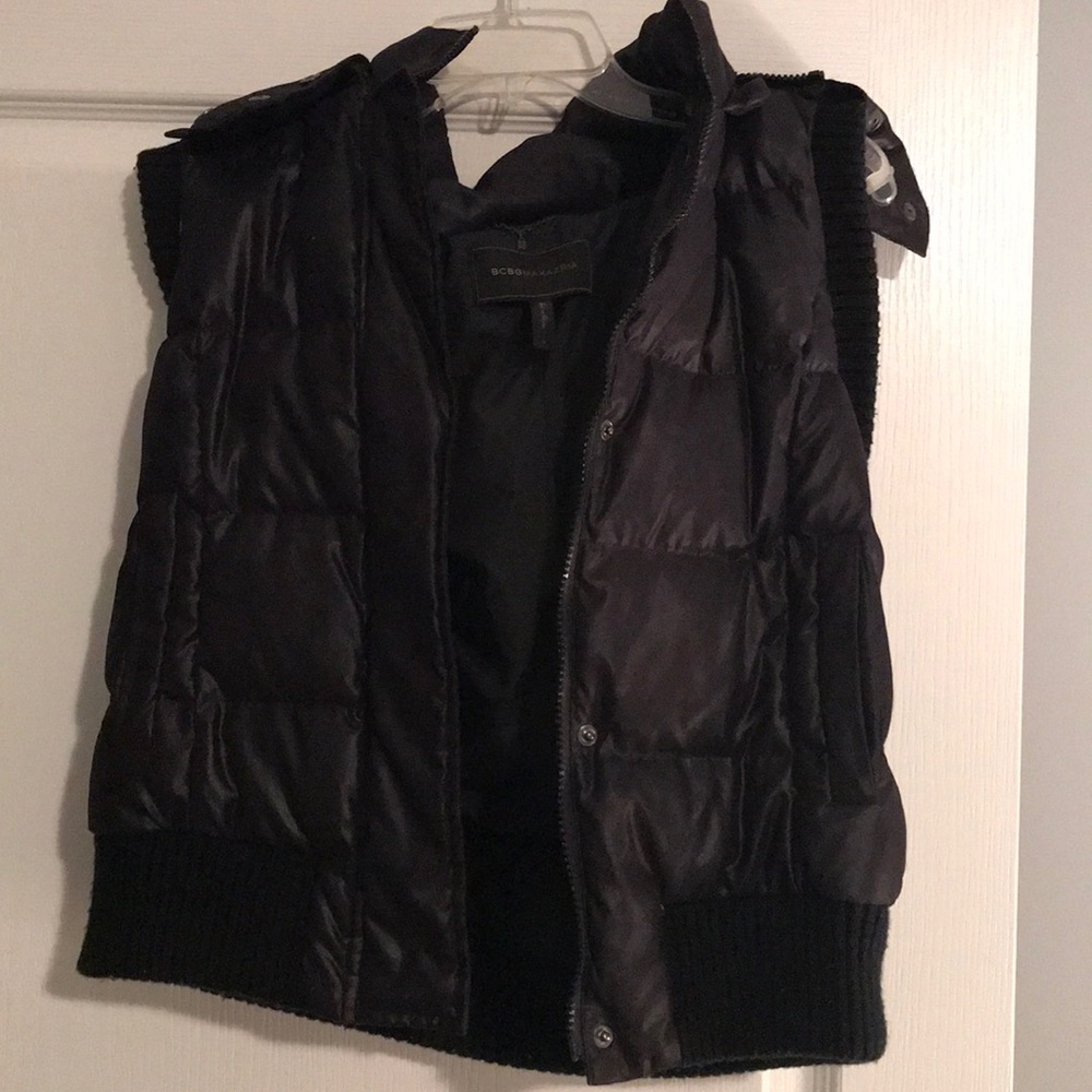 BCBG Black puffer vest